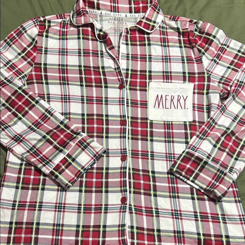 Rae Dunn Christmas pajama top